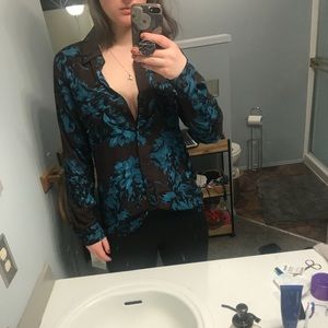 Long sleeve button up blouse